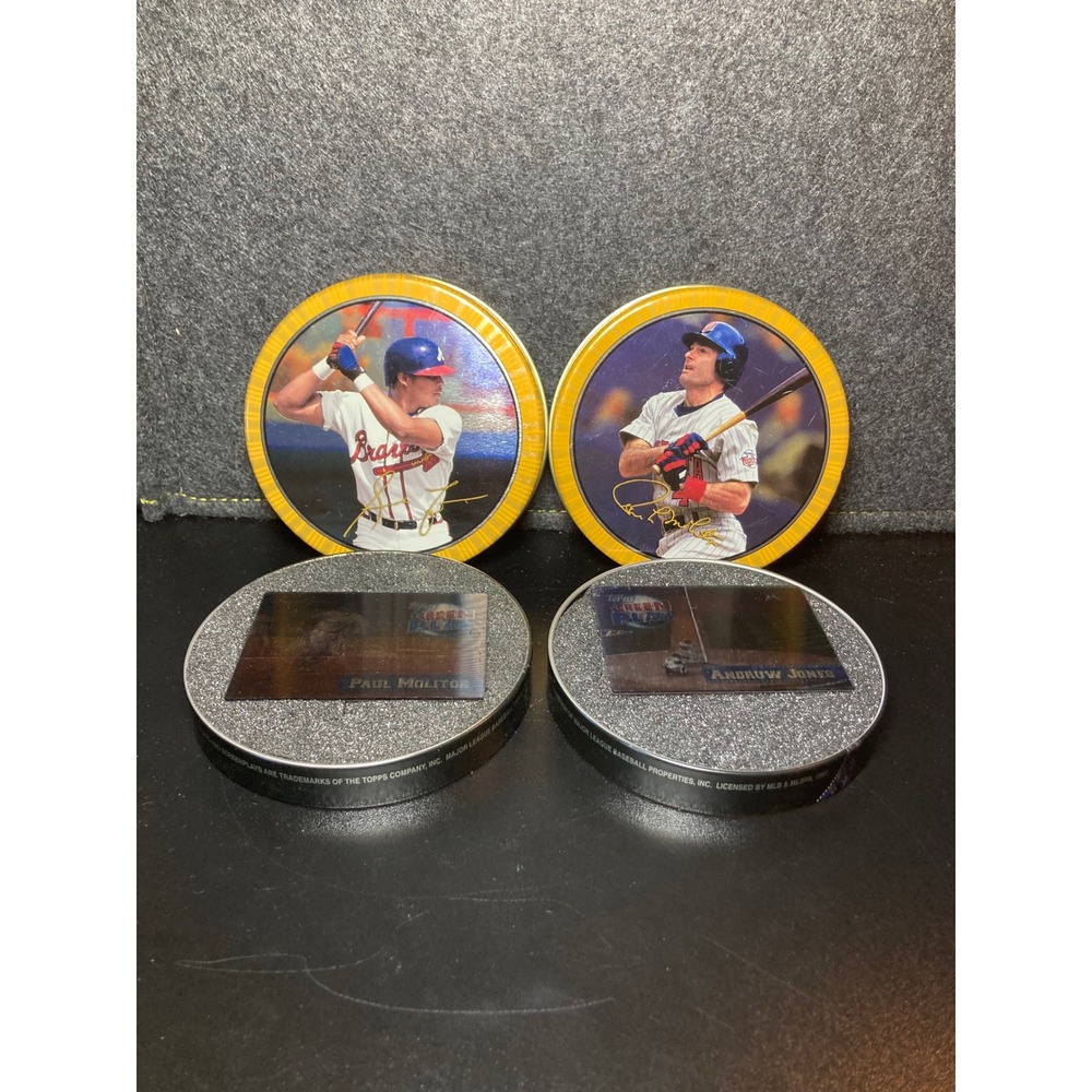 1997 Topps Screen Play Lot Jones Molitor Film Card Display Pieces MLB braves Min